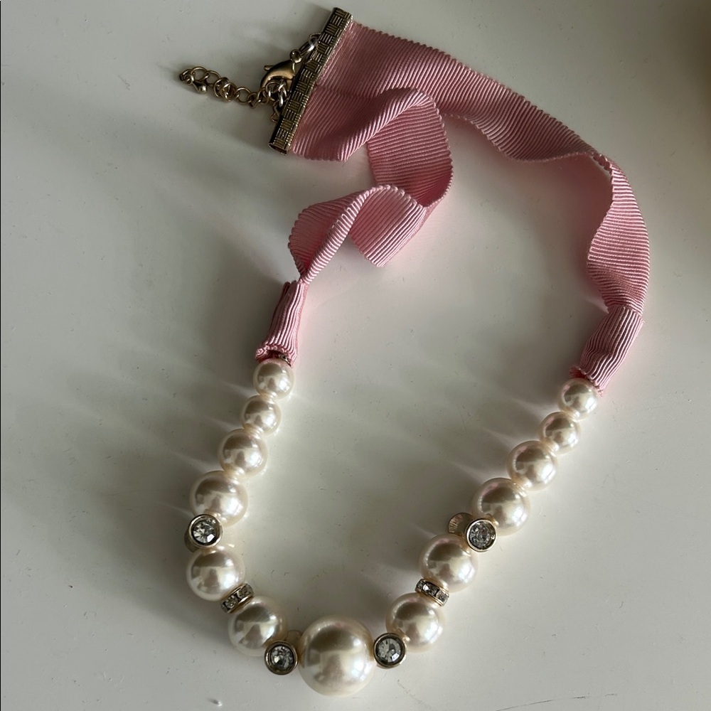 Elegant Pink and Pearl Necklace